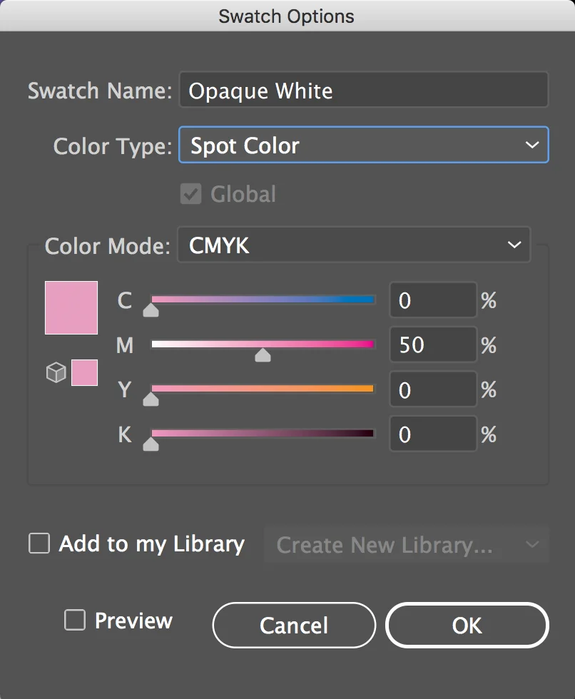 define opaque white layer using magenta in illustrator