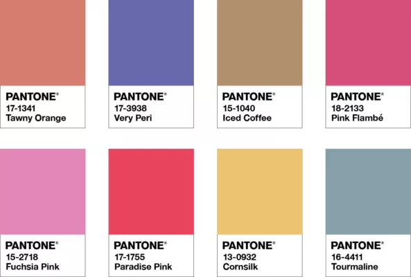 Pantone Color of the Year 2022 color palette Amusements