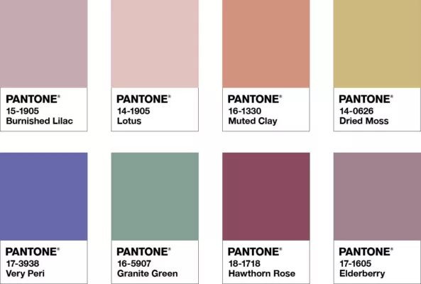 Pantone Color of the Year 2022 color palette Balancing act
