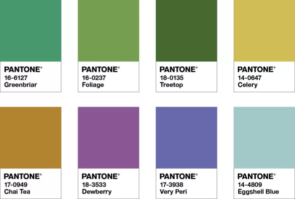 Pantone Color of the Year 2022 color palette Wellspring