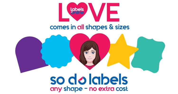 labels in all shapes for no extra cost